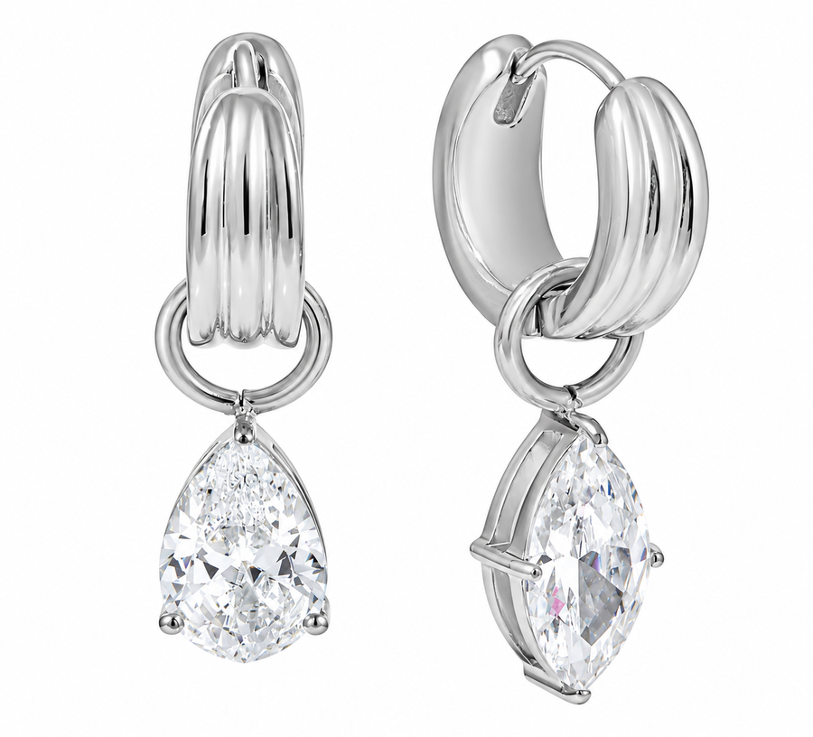 Crystal Tear Earrings