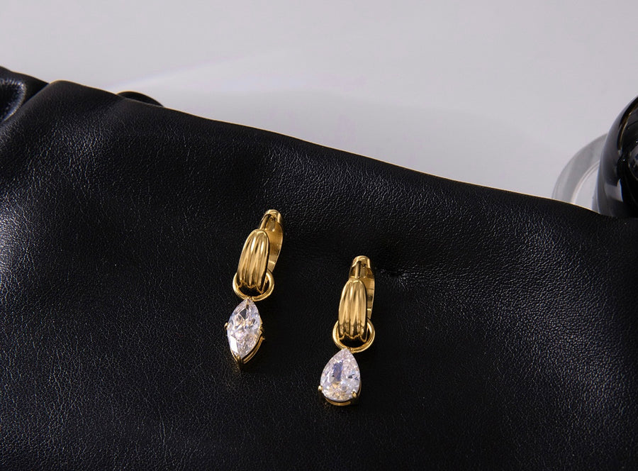 Crystal Tear Earrings