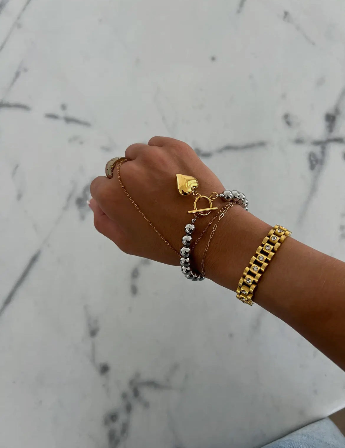 Heart Charm Bracelet