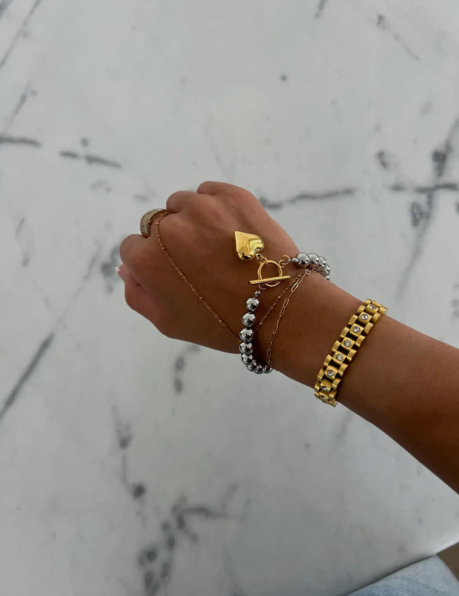 Heart Charm Bracelet