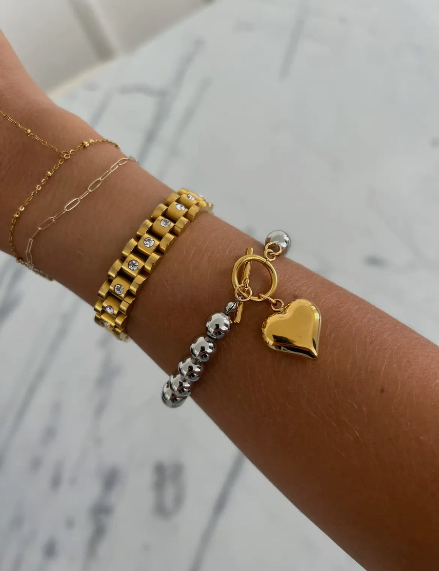Heart Charm Bracelet