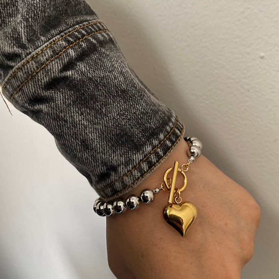 Heart Charm Bracelet