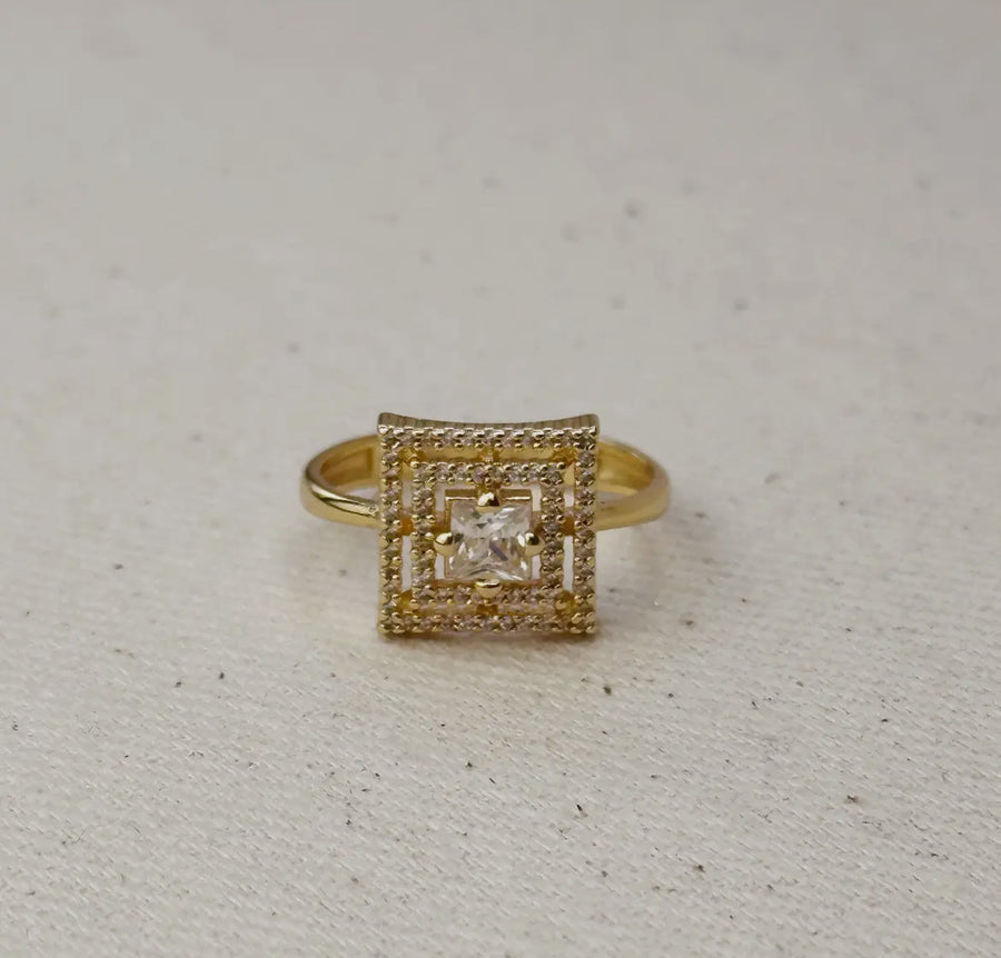 Radiant Princess Square Ring